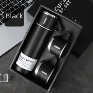 500 ml Thermosflasche mit Becher-Set – 304 Edelstahl Geschenkbox für Büro & Reisen