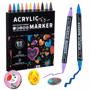 Acrylfarbe Marker mit Doppelspitze – ideal für DIY, Stein, Holz & mehr