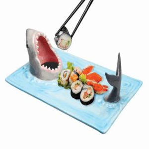Hai-Sushi-Platte aus Keramik – Kreatives Käse- & Snackbrett