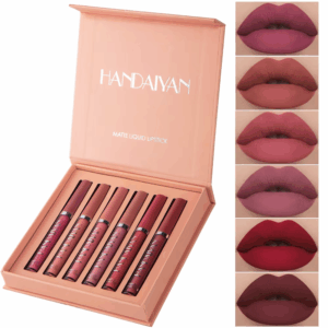 HANDAIYAN 6-teiliges mattes Liquid Lipstick Set – langanhaltend & antihaftend in Geschenkbox